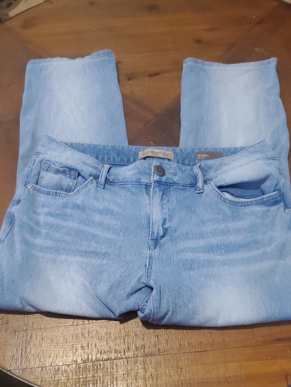 Vintage America Light Blue Denim Capris